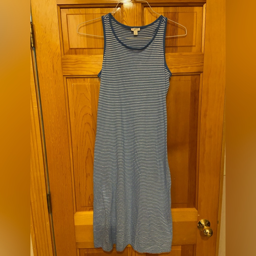 Crewcuts Blue and White Sleeveless Maxi Sundress (kids)
